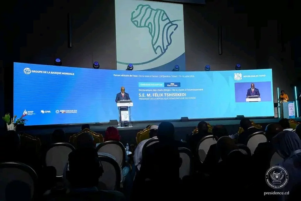 Forum africain de l’eau : à N’Djamena, Félix Tshisekedi plaide pour une nouvelle gouvernance des ressources hydriques en AfriqueN’Djamena