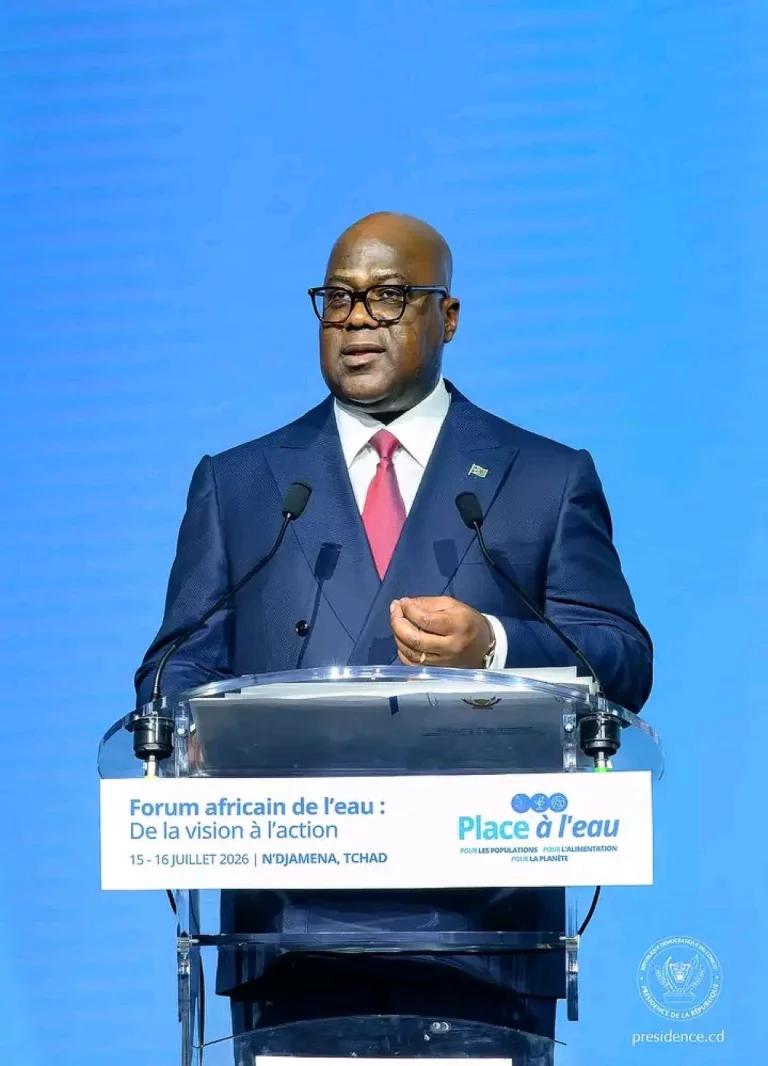 Forum africain de l’eau : à N’Djamena, Félix Tshisekedi plaide pour une nouvelle gouvernance des ressources hydriques en AfriqueN&rsquo;Djamena