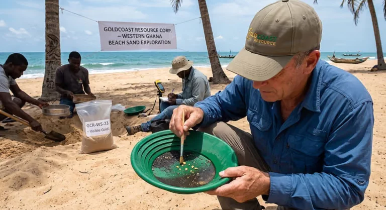 La société GoldCoast Resource Corp découvre de l&rsquo;or visible sur la côte ouest du Ghana