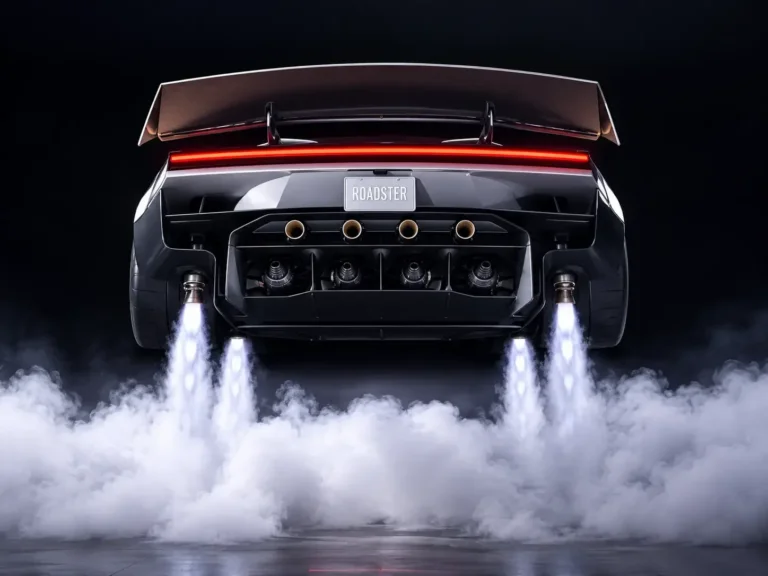 Elon Musk présente trois modèles innovants de Tesla Roadster, dont un volant.