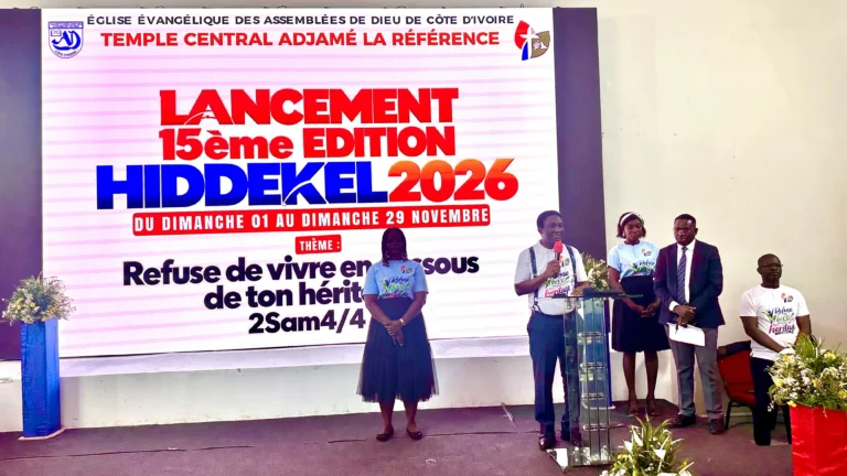 HIDDEKEL 2026 : Jeûne et prière pour revitaliser la spiritualité des fidèles de l&rsquo;Église des Assemblées de Dieu