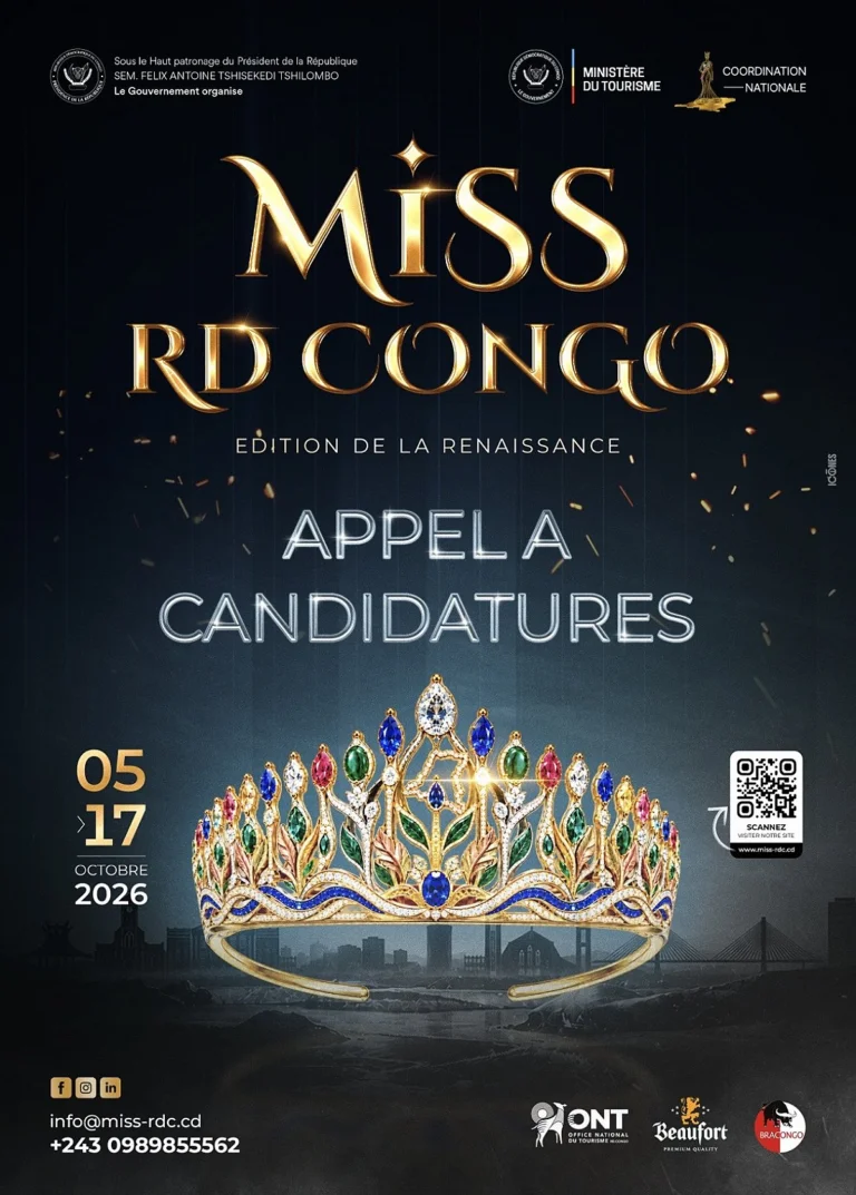 Le concours Miss RDC 2026 fait son retour avec une finale programmée le 5 décembre à Kinshasa