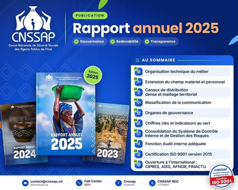 La CNSSAP de la RDC renforce sa position financière avec plus de 500 millions USD en réserves