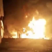 Incendie majeur au Stade des Martyrs à Kinshasa, les pompiers mobilisés