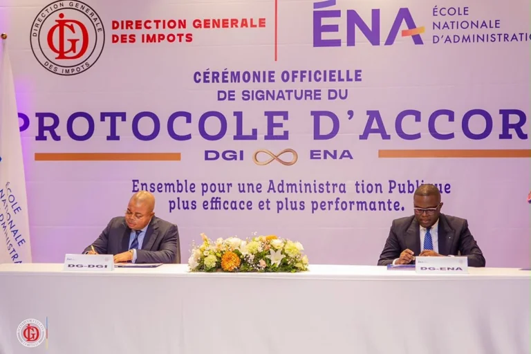 La DGI et l’ENA-RDC signent un protocole d&rsquo;accord pour moderniser les compétences fiscales